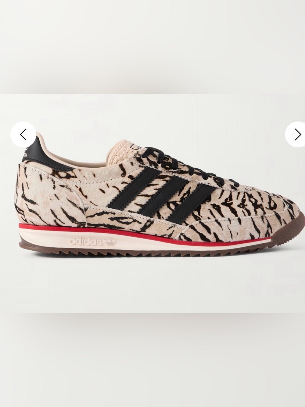 adidas SL 72 OG Zebra Animal Print Retro Sneakers Tagged 7 Fits 8 Worn Once
